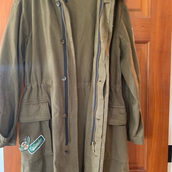 Zara military khaki coat - size XS (more like Med) - Picture 9 of 10